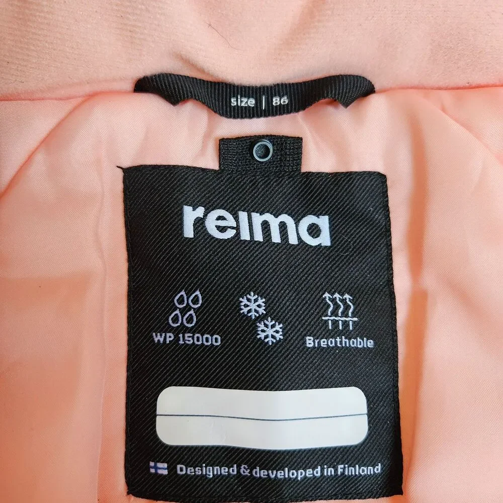 Reima Waterproof Reimatec Toddler Snowsuit Pink Mauve Winter Scene Size 18-24M